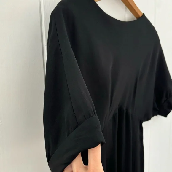 Vintage 1960s Teal Traina Dress Black Mod Unique Collectible Minimal Monochrome - Picture 6 of 16